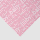 Het is een meisje roze Baby shower feest Tissuepapier (Detail)