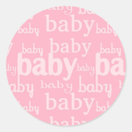 Het Is Een Meisje Roze Baby Shower Feestje Ronde Sticker