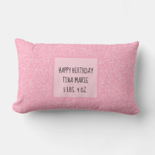 Het is een meisje roze Baby shower gepersonaliseer Kussen