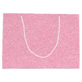 Het is een meisje roze Baby shower Groot Cadeauzakje (Achterkant)