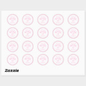 Het is een meisje-roze Baby shower gunst Ronde Sticker (Vel)