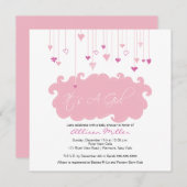 Het is een meisje roze Baby shower Kaart (Voorkant / Achterkant)