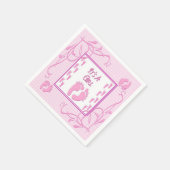 Het is een meisje roze Baby shower Napkins Servet (Hoek)