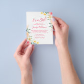 het is een meisje , roze baby shower nodigt uit flyer (Hand)