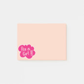 Het is een meisje roze baby shower post-it® notes (Voorkant)