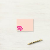 Het is een meisje roze baby shower post-it® notes (Op bureau)
