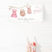 Het is een meisje roze Baby shower Spandoek (Insitu)