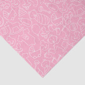 Het is een meisje roze Baby shower Tissuepapier (Detail)