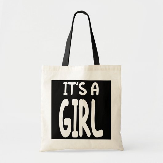 Het is een meisje-roze Baby Tote Bag (Voorkant)