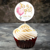 Het is een meisje roze ballon Baby shower Sticker