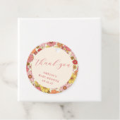 Het is een Meisje  Roze Bloemen Baby shower Custom Bedankjes Labels (In situ)
