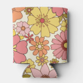 Het is een Meisje Roze Bloemen Baby shower Custom Blikjeskoeler (Achterkant)