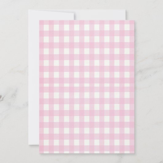 Het is een meisje roze boog pompoen Baby shower bo Kaart (Achterkant)