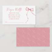 Het is een Meisje Roze Bow Baby shower Luier Raffl Informatiekaartje (Voorkant / Achterkant)