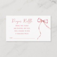 Het is een Meisje Roze Bow Baby shower Luier Raffl
