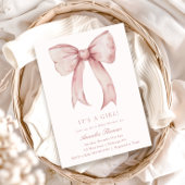 Het is een meisje roze Bow Girl Baby shower Kaart