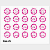 Het is een MEISJE roze camo bekendmaking gunst sti Ronde Sticker (Vel)