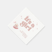 Het is een Meisje Roze Eenvoudig Script Baby showe Servet (Hoek)