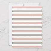 Het is een meisje! Roze en grijze Baby shower Kaart (Achterkant)