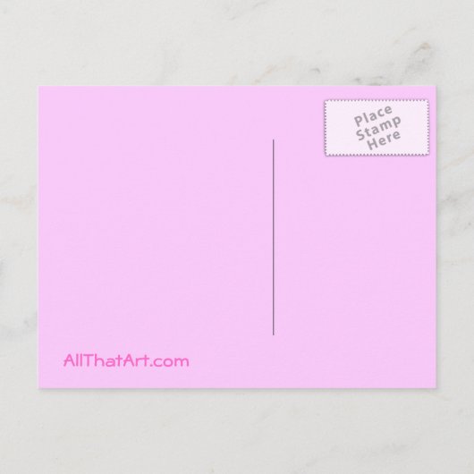 Het is een meisje roze geboorteaankondiging Briefk Aankondigingskaart (Achterkant)