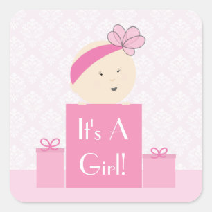 Het is een meisje roze geschenken Sticker