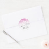 Het is een meisje roze glitter gunst Sticker (Envelop)