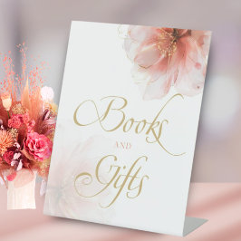 Het is een meisje roze gouden Baby shower boeken e Reclamebord Met Voetstuk
