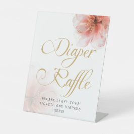Het is een meisje roze gouden Baby shower luier Ra Reclamebord Met Voetstuk