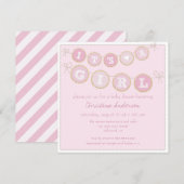 Het is een meisje roze gouden glitter Baby shower  Kaart (Voorkant / Achterkant)