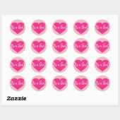 Het is een meisje! Roze hart Ronde Sticker (Vel)