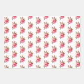 Het is een meisje | Roze heteluchtballon Baby show Inpakpapier Vel (Voorkant 2)