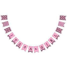 Het is een meisje, roze lieveheersbeestje Baby sho Vlaggetjes