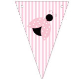 Het is een meisje roze lieveheersbeestje thema Bab Vlaggetjes (Tweede vlag)
