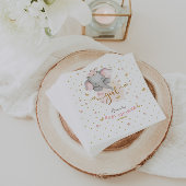 Het is een meisje roze olifant baby meisje douche servet