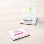 Het is een Meisje Roze Onderzetters (set van 4) (Rechterzijde)