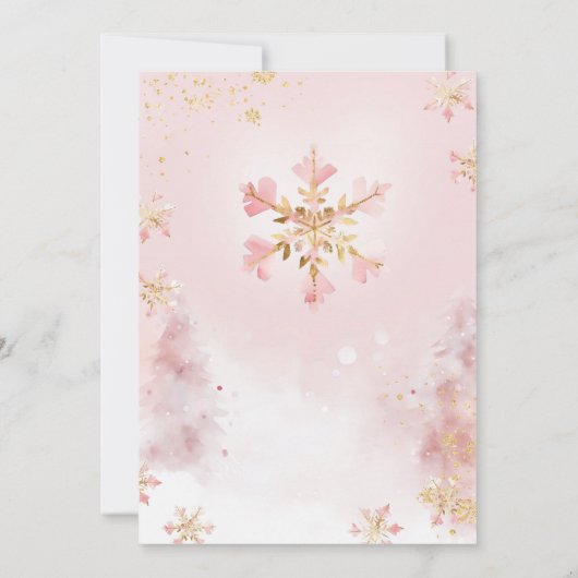 Het is een meisje roze peperkoek kerst Baby shower Kaart (Achterkant)