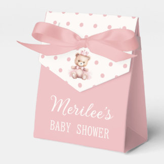 Het is een meisje roze prinses Beer Baby shower Bedankdoosjes