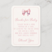 Het is een meisje roze prinses Beer strik boeken v Informatiekaartje (Voorkant)