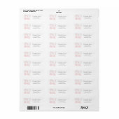 Het is een meisje | Roze retouradres Etiket (Full Sheet)