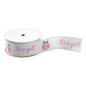 Het is een meisje! Roze roeilint Grosgrain Lint (Spoel)
