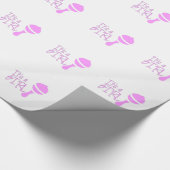 Het is een meisje roze schattig girly baby schatti cadeaupapier (Hoek)