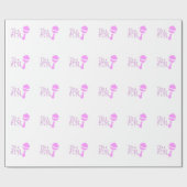 Het is een meisje roze schattig girly baby schatti cadeaupapier (Vlak)