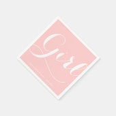 Het is een meisje | Roze Script Baby shower Papier Servetten (Hoek)