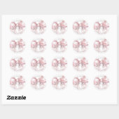 Het is een meisje roze strik Baby shower Ronde Sticker (Vel)