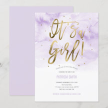 Het is een meisje, roze, Waterverf, Baby Girl Show