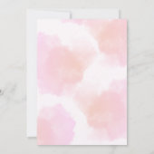 Het is een Meisje Roze Waterverf Modern Baby showe Kaart (Achterkant)