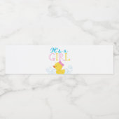 Het is een Meisje Rubber Eend Baby shower Waterfles Etiket (Enkel label)