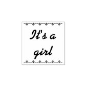 Het is een meisje rubberstempel (Afrduk)