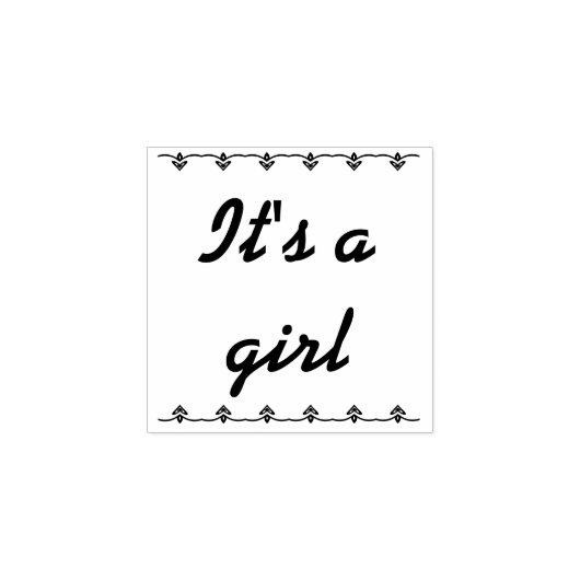 Het is een meisje rubberstempel (Afrduk)