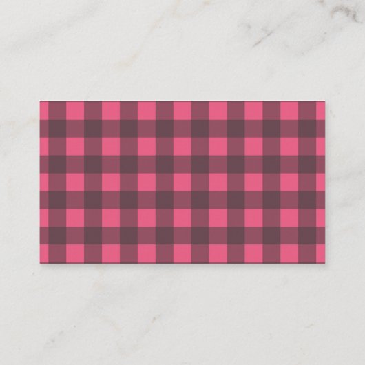 Het is een meisje Rustic Lumberjack Flannel Baby s Informatiekaartje (Achterkant)